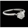 Image 2 : 14KT White Gold 0.83 ctw Diamond Solitaire Ring