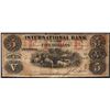 Image 1 : 1858 $5 International Bank of Canada Toronto Note