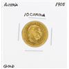 Image 1 : 1905 Austria 10 Corona Gold Coin