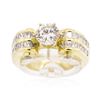 Image 2 : 18KT Yellow Gold 2.54 ctw Diamond Ring