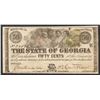 Image 1 : 1863 Fifty Cents The State of Georgia Obsolete Note