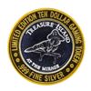 Image 1 : .999 Silver Treasure Island Las Vegas $10 Casino Gaming Token Limited Edition