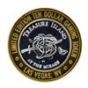 Image 2 : .999 Silver Treasure Island Las Vegas $10 Casino Gaming Token Limited Edition