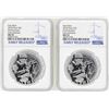 Image 1 : Lot of (2) 2018 Niue $2 Star Wars Stormtrooper Silver Coins NGC MS70 Early Relea