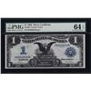 Image 1 : 1899 $1 Black Eagle Silver Certificate Note Fr.228 PMG Choice Uncirculated 64EPQ