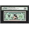 Image 1 : 1988 $1 Disney Dollars Note PMG Choice About Uncirculated 58EPQ