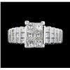 Image 1 : 14KT White Gold 2.09 ctw Diamond Ring