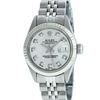 Image 2 : Rolex Ladies Stainless Steel Silver Diamond and White Gold Datejust Wristwatch