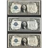Image 1 : Lot of (3) 1928 $1 Funnyback Silver Certificate Notes