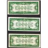Image 2 : Lot of (3) 1928 $1 Funnyback Silver Certificate Notes