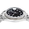 Image 4 : Rolex Mens Stainless Steel Black Diamond Datejust Wristwatch