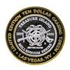 Image 2 : .999 Silver Treasure Island Las Vegas $10 Casino Gaming Token Limited Edition
