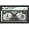 Image 1 : 1899 $1 Black Eagle Silver Certificate Note Fr.232 PMG Choice Extremely Fine 45