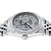 Image 3 : Rolex Mens Stainless Steel Meteorite Princess Cut Diamond Datejust Wristwatch