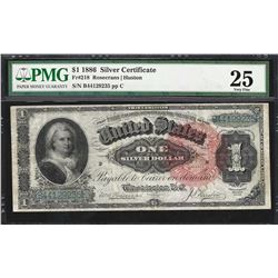 1886 $1 Martha Washington Silver Certificate Note Fr.218 PMG Very Fine 25