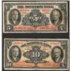 Image 1 : Set of 1935 $5 & $10 The Dominion Bank Toronto Note