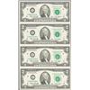 Image 3 : Uncut Sheet of (4) 1976 $2 Federal Reserve Notes