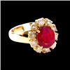 Image 1 : 3CT Natural BURMA RUBY 14K R/G RING