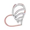Image 1 : 0.09 CTW Diamond Heart Pendant 10KT Rose Gold - REF-8N9F