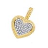 0.15 CTW Diamond Heart Love Milgrain Pendant 10KT Yellow Gold - REF-18F2N