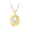 Image 1 : 0.25 CTW Diamond Twinkle Moving Solitaire Pendant 10KT Yellow Gold - REF-44Y9X