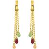Image 1 : Genuine 4.9 ctw Garnet, Peridot & Citrine Earrings Jewelry 14KT White Gold - REF-43A6K