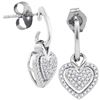 Image 1 : 0.20 CTW Diamond Dangle Earrings 10KT White Gold - REF-22H4M