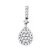 Image 1 : 0.50 CTWDiamond Cluster Pendant 14KT White Gold - REF-37K5W