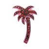 Image 1 : 0.25 CTW Red Color Diamond Palm Tree Beach Pendant 10KT Rose Gold - REF-16Y4X