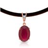 Image 1 : Genuine 7.71 ctw Ruby & Diamond Necklace Jewelry 14KT Rose Gold - REF-84Y2F