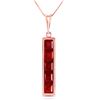 Image 1 : Genuine 2.5 ctw Ruby Necklace Jewelry 14KT Rose Gold - REF-43A6K