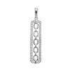 0.25 CTW Diamond Framed Rolo Link Pendant 10KT White Gold - REF-24H2M