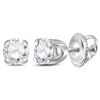Image 1 : 0.26 CTW Diamond Solitaire Stud Earrings 14KT White Gold - REF-20N3F