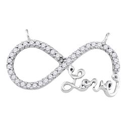 0.20 CTW Diamond Infinity Pendant 10KT White Gold - REF-19X4Y