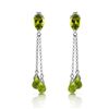 Image 1 : Genuine 7.5 ctw Peridot Earrings Jewelry 14KT White Gold - REF-39M3T