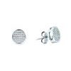 0.10 CTW Diamond Circle Cluster Earrings 10KT White Gold - REF-12K8W