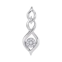 0.10 CTW Diamond Infinity Pendant 10KT White Gold - REF-13N4F
