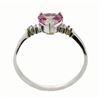 Genuine 0.98 ctw Pink Topaz & Diamond Ring Jewelry 14KT White Gold - REF-31V2W