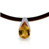 Genuine 6 ctw Citrine Necklace Jewelry 14KT Rose Gold - REF-30X5M