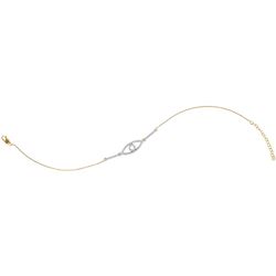 0.20 CTW Diamond Eye Chain Bracelet 10KT Yellow Gold - REF-34Y4X