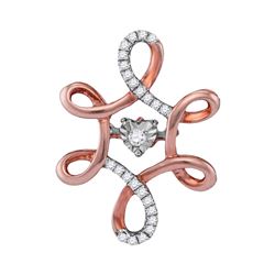 0.13 CTW Diamond Solitaire Pendant 10KT Rose Gold - REF-22W4K