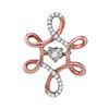 Image 1 : 0.13 CTW Diamond Solitaire Pendant 10KT Rose Gold - REF-22W4K