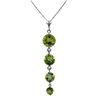 Image 1 : Genuine 3.9 ctw Peridot Necklace Jewelry 14KT White Gold - REF-23W5Y
