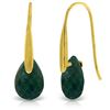 Image 1 : Genuine 8 ctw Corundum Earrings Jewelry 14KT Yellow Gold - REF-47N4R