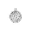 0.33 CTW Pave-set Diamond Circle Cluster Pendant 10KT White Gold - REF-22H4M