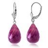 Genuine 14 ctw Amethyst Earrings Jewelry 14KT White Gold - REF-28K5V