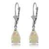 Genuine 1.55 ctw Opal Earrings Jewelry 14KT White Gold - REF-30M5T