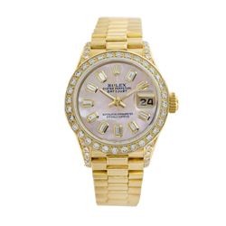 Rolex Pre-owned 26mm Womens Pink MOP 18K Gold - REF-1140X2K