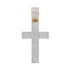 Image 1 : 0.90 CTWMens Diamond Roman Cross Charm Pendant 10KT Yellow Gold - REF-75W2K