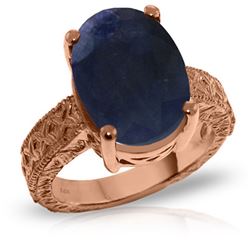 Genuine 8.5 ctw Sapphire Ring Jewelry 14KT Rose Gold - REF-168W3Y